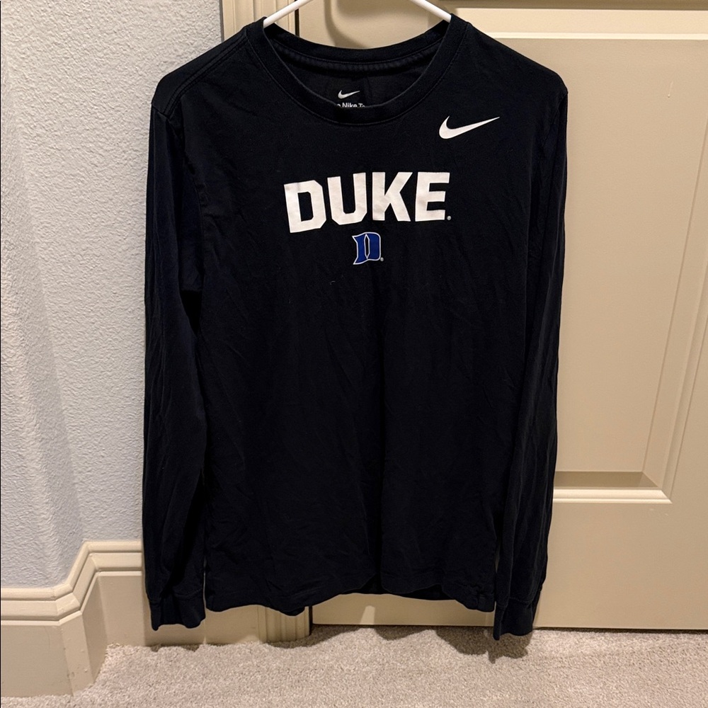 Nike Black Duke Men's Long Sleeve Shirt dry fit